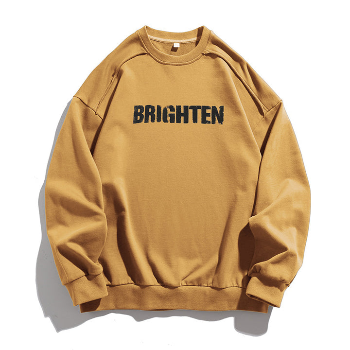 Unisex Oversize Sweatshirt with Distressed Raglan, Statement Print and Ribbed Hem Mune Fashion