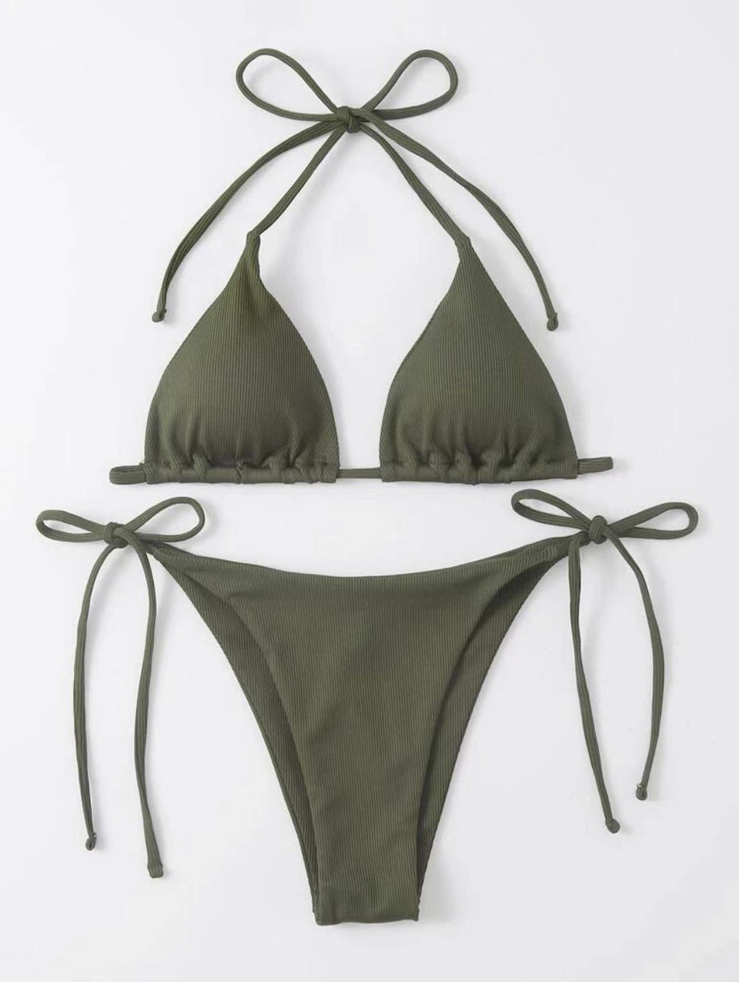 Women's triangle bikini with adjustable straps and sophisticated lacing details Mune Fashion