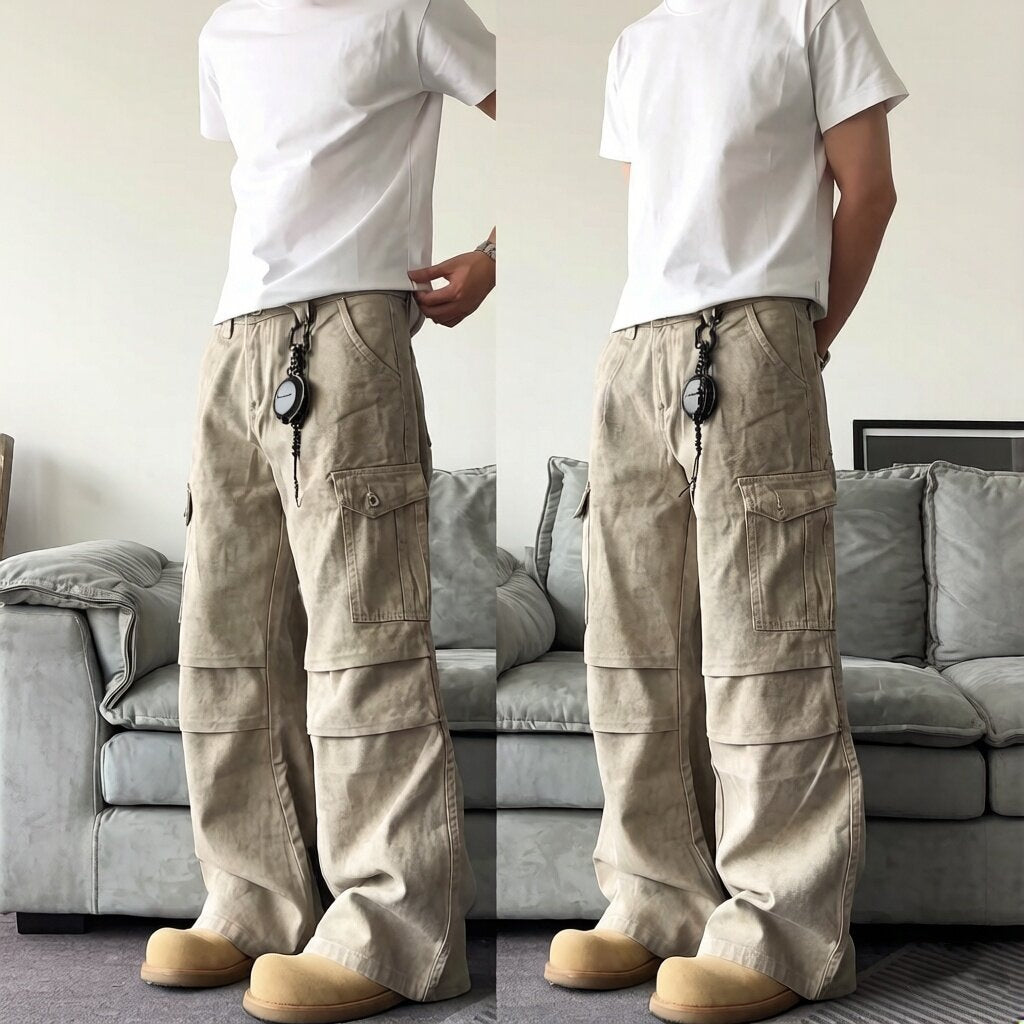 Men's Casual Cargo Pants with Practical Pockets Mune Fashion