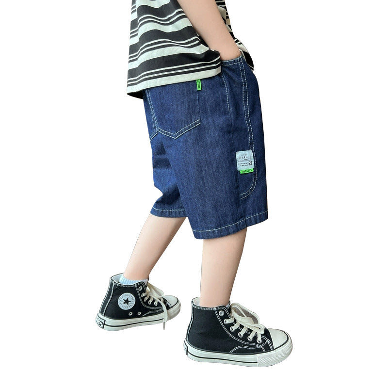 Boys casual denim shorts with large side pockets Mune Fashion