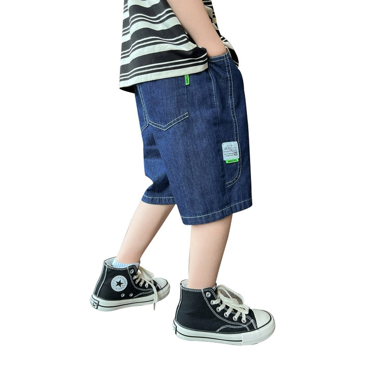 Boys casual denim shorts with large side pockets Mune Fashion