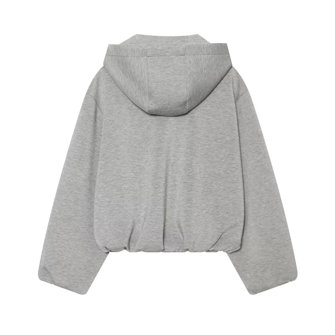 Women's Cropped Hooded Zip Jacket with Wide Oversized Cut Mune Fashion