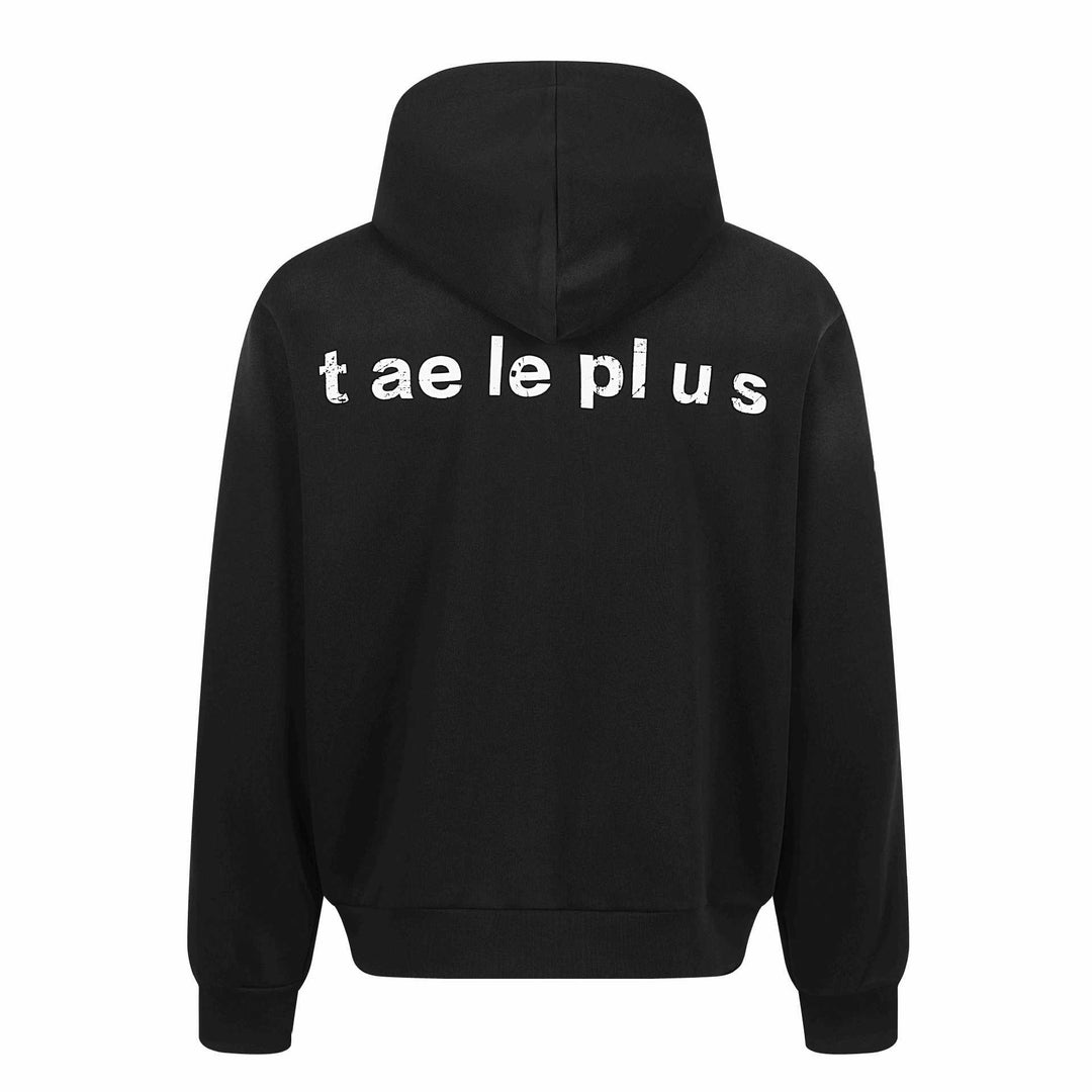Women's zip hoodie with embroidered unicorn motif and music patch Mune Fashion
