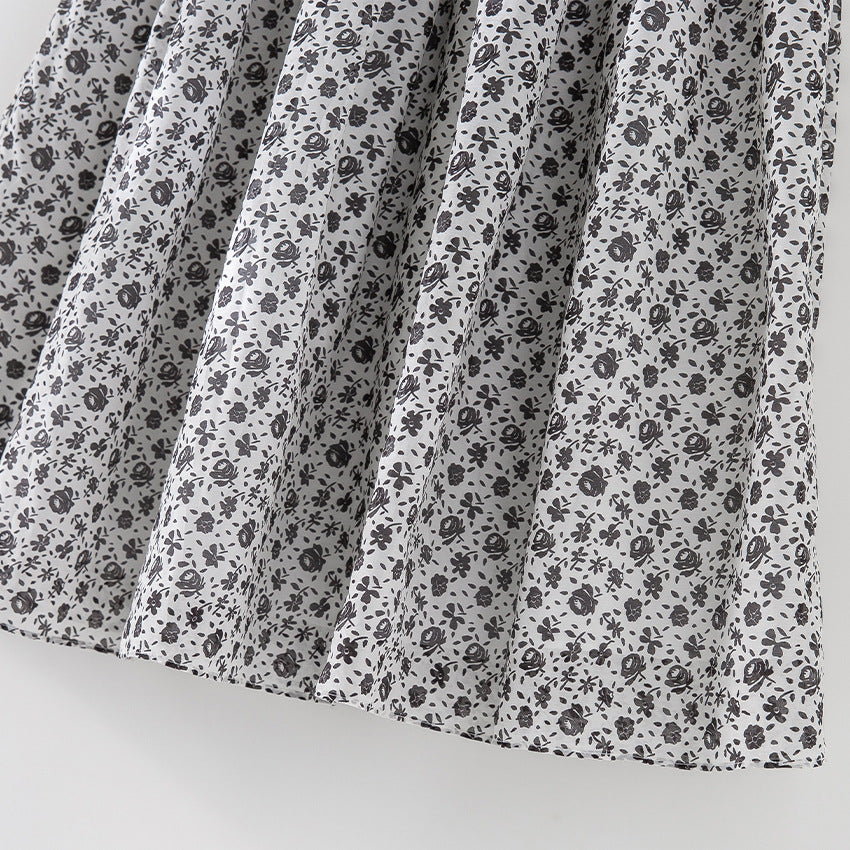 Women’s midi skirt with gathered waistband and small floral print Mune Fashion