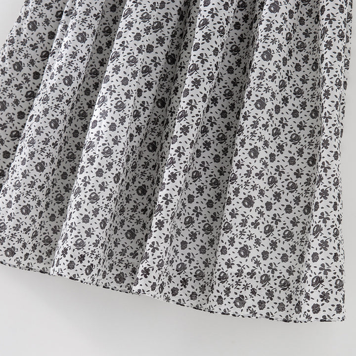 Women’s midi skirt with gathered waistband and small floral print Mune Fashion