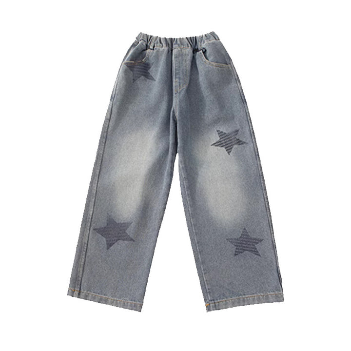 Women's wide jeans with star appliqués Mune Fashion