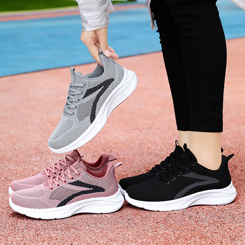 Women's knitted breathable sneakers with memory foam insole and shock-absorbing EVA sole Mune Fashion