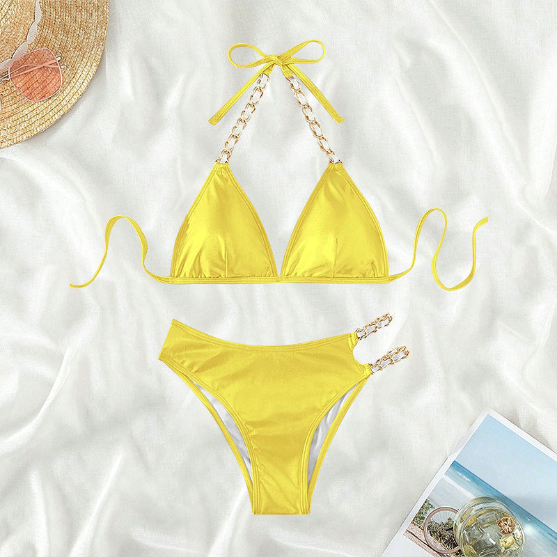 Ladies Triangle Bikini with Chain Details Mune Fashion