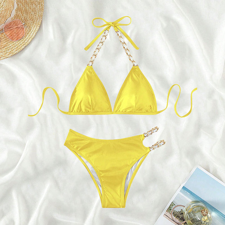 Ladies Triangle Bikini with Chain Details Mune Fashion