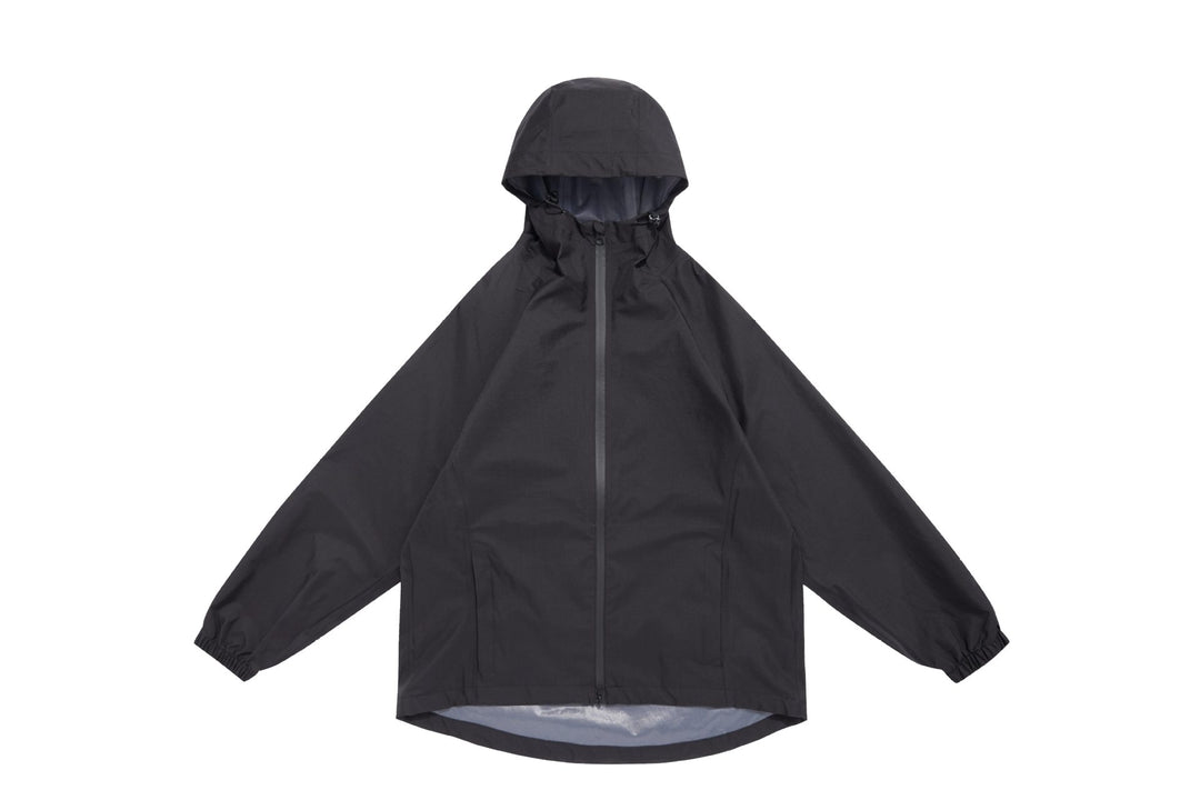 Unisex Lightweight Rain Jacket with Hood, Two-Way Zipper and Extended Hem Mune Fashion