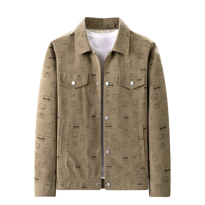 Men's Fashion Cord Jacket with Unique Pattern Mune Fashion