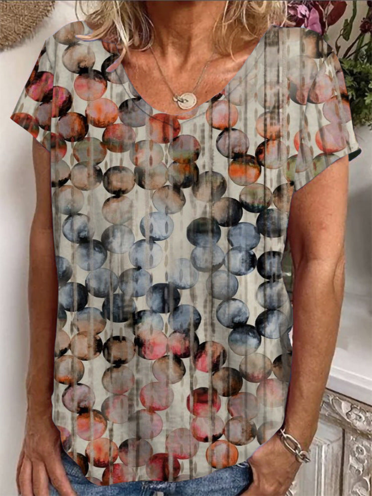 Ladies Loose Blouse with Colorful Paisley Pattern Mune Fashion
