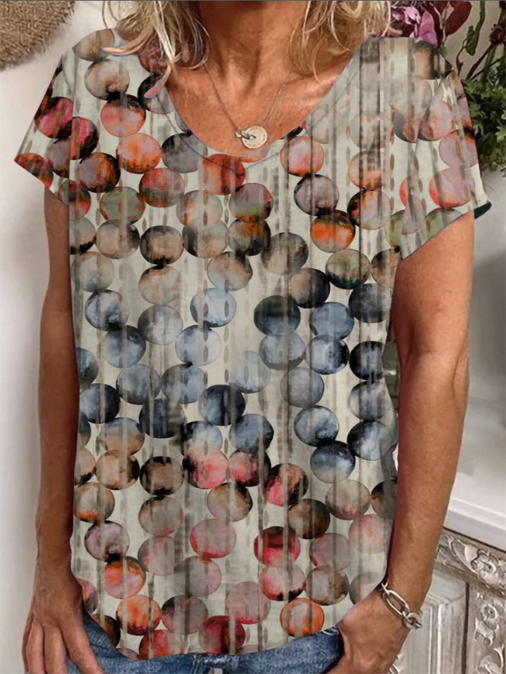 Ladies Loose Blouse with Colorful Paisley Pattern Mune Fashion