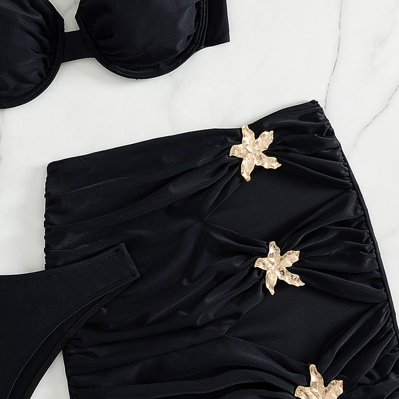 Women's bikini set with stylish skirt and padded top Mune Fashion