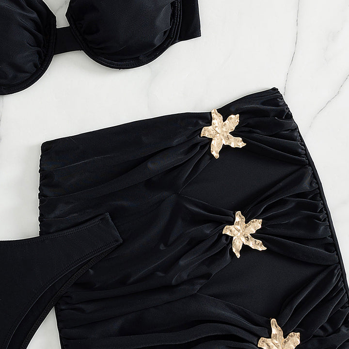 Women's bikini set with stylish skirt and padded top Mune Fashion