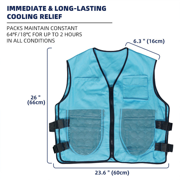 Unisex nan Kühl vest with removable gel cooling pads and adjustable side buckles Mune Fashion