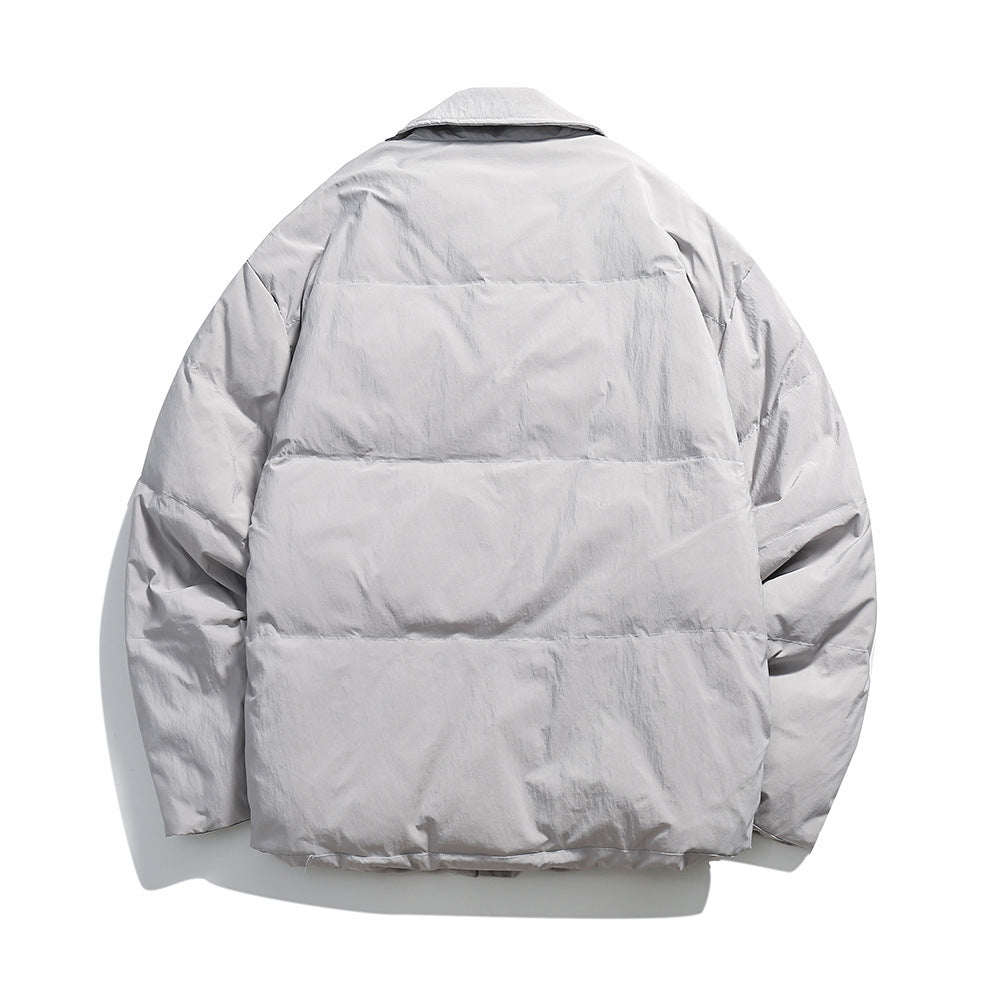 Unisex Boxy padded shirt jacket with large flap pockets and snap button closure Mune Fashion