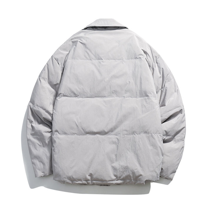 Unisex Boxy padded shirt jacket with large flap pockets and snap button closure Mune Fashion