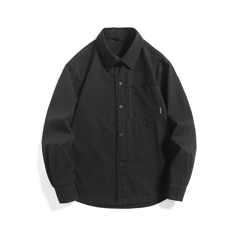 Men's ripstop overshirt with snap placket, straight cut and chest pocket Mune Fashion