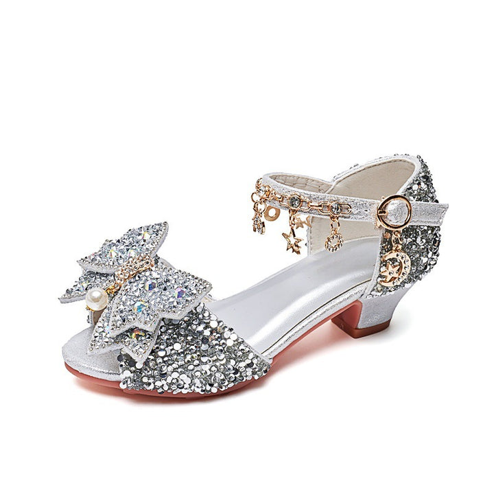 Girls Elegant and Sparkling Sandals with Large Bows Mune Fashion