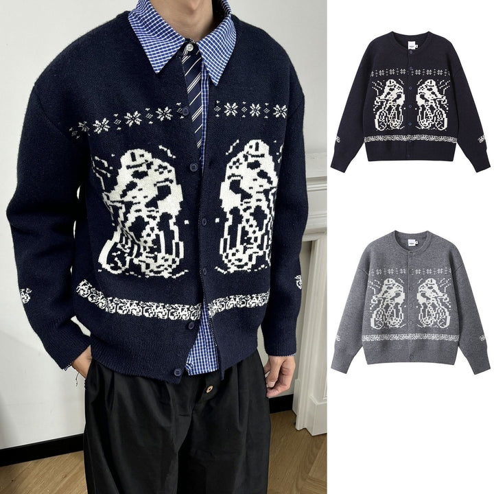 Women Cozy Chunky Knit Sweater with Graphic Design Mune Fashion