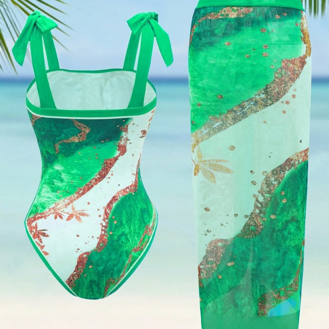 Women's swimsuit with matching transparent beach cover-up Mune Fashion
