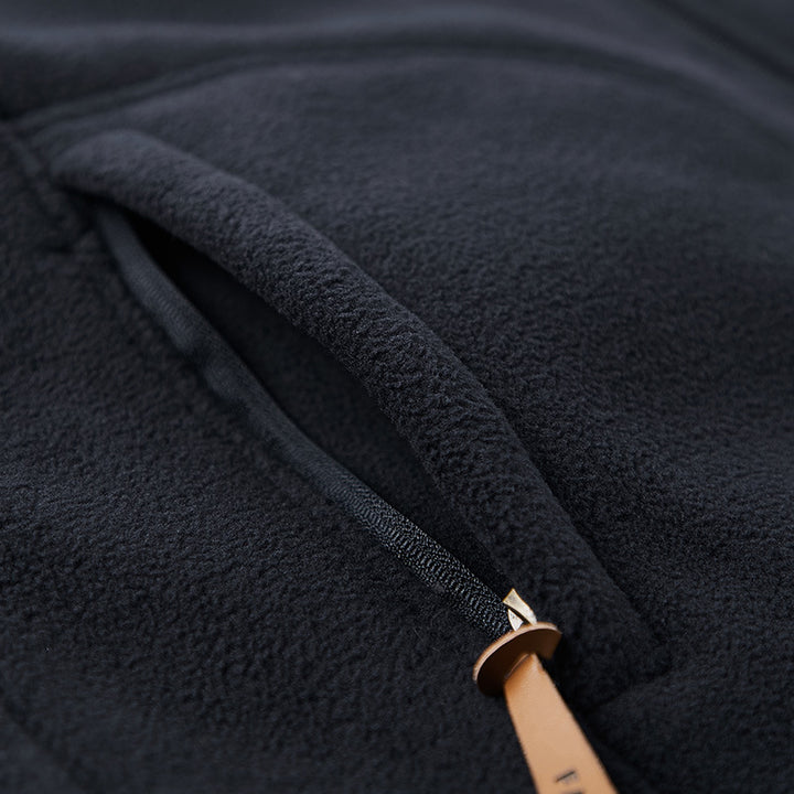 Men's teddy fleece vest with sherpa lining, stand-up collar, and zipper pockets Mune Fashion