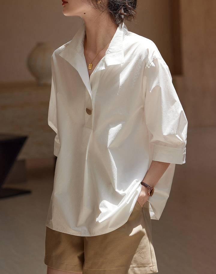 Women's elegant and airy blouse with modern cut Drune