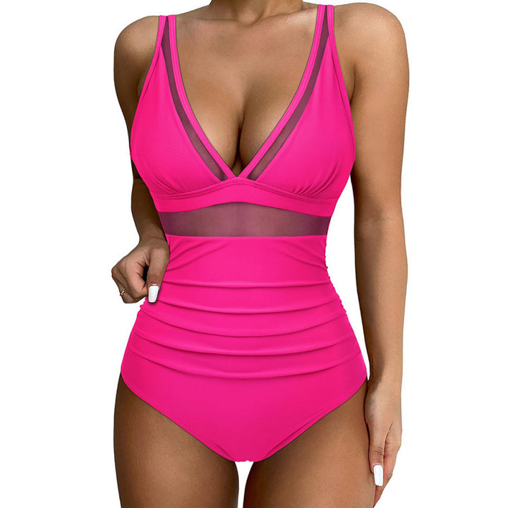 Women High-Cut Swimsuit with Fashionable Cut-Out Mune Fashion