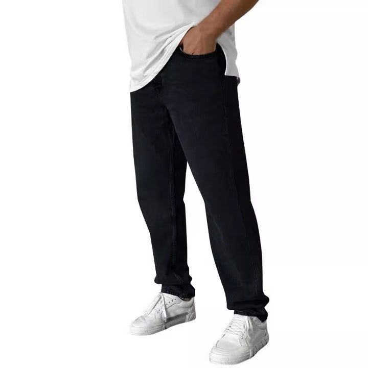 Men's relaxed straight-leg jeans with elastic waistband and relaxed fit Mune Fashion
