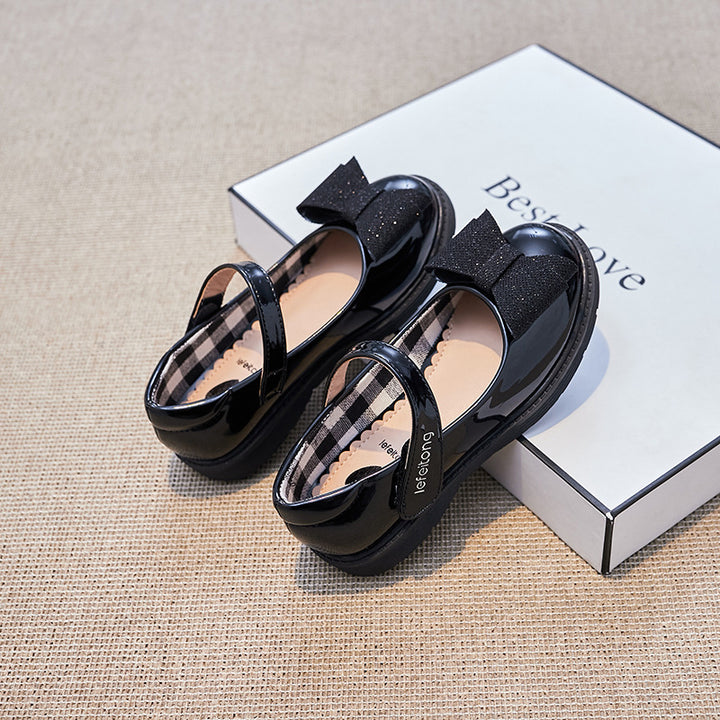 Girl's ballerinas with adjustable strap and bow detail Mune Fashion
