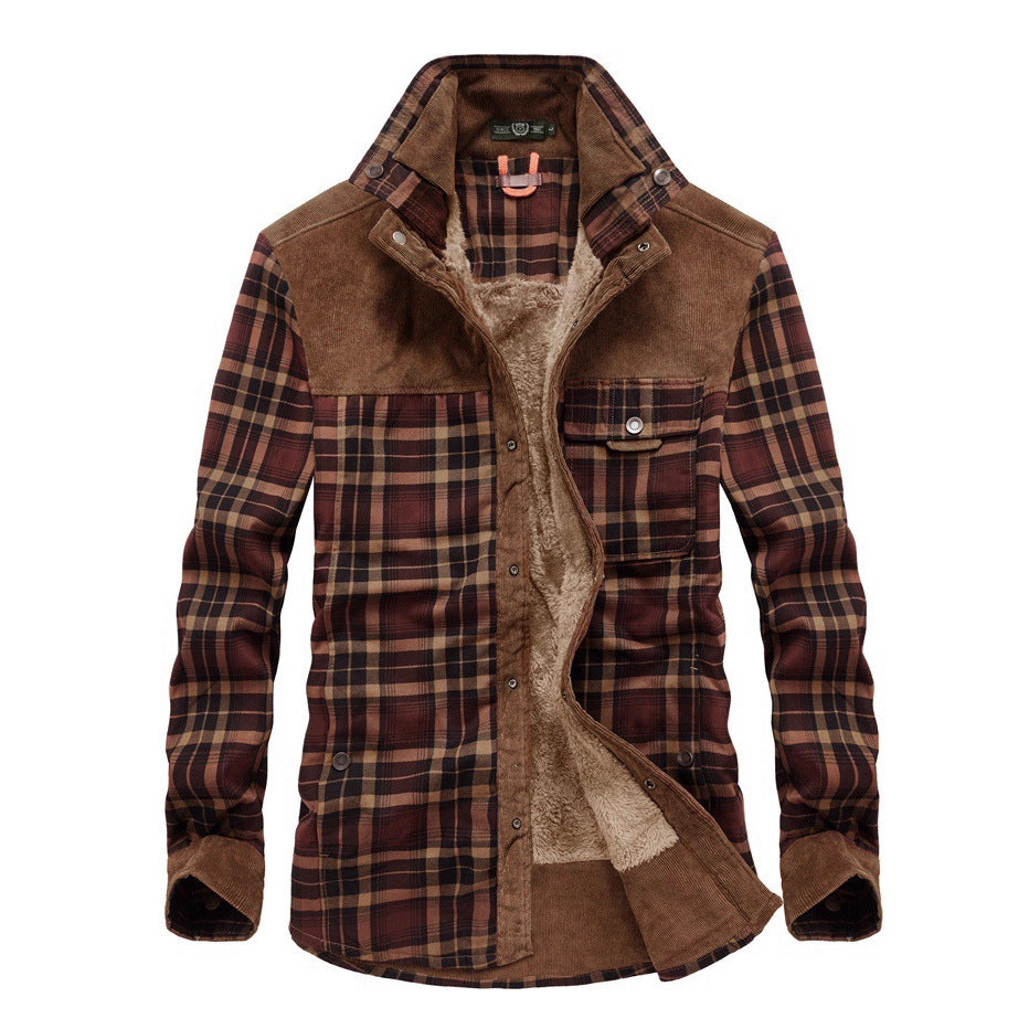 Men's Comfortable Flannel Jacket with Fleece Lining Mune Fashion