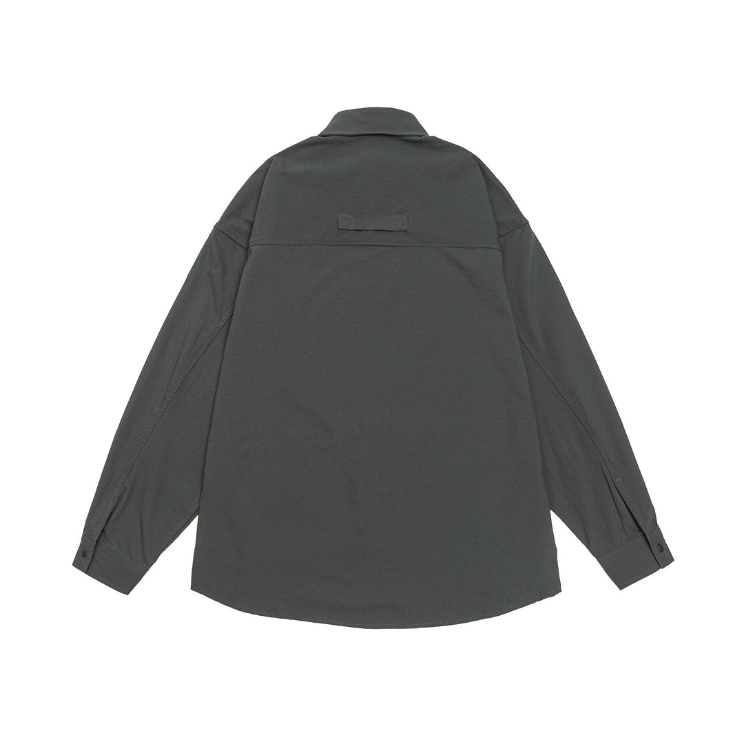 Men's overshirt jacket with snap button front and double patch pockets Mune Fashion