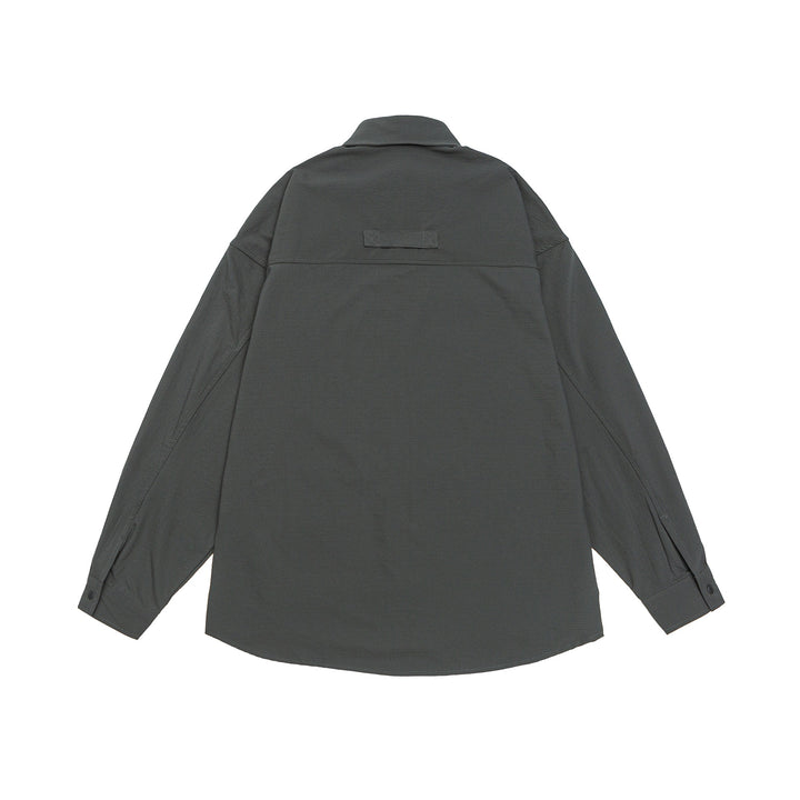 Men's overshirt jacket with snap button front and double patch pockets Mune Fashion