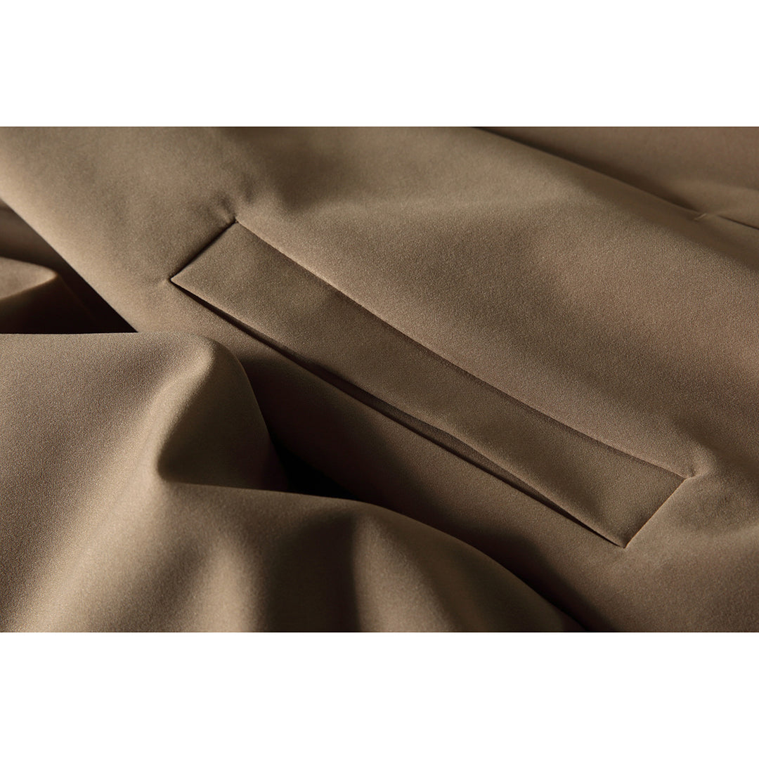 Men's Boxy Blouson Jacket in Overshirt Style with Stand Collar and Strap Detail Mune Fashion