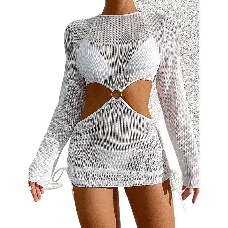 Women's Elegant Beach Dress with Fashionable Cut-Out Details Mune Fashion