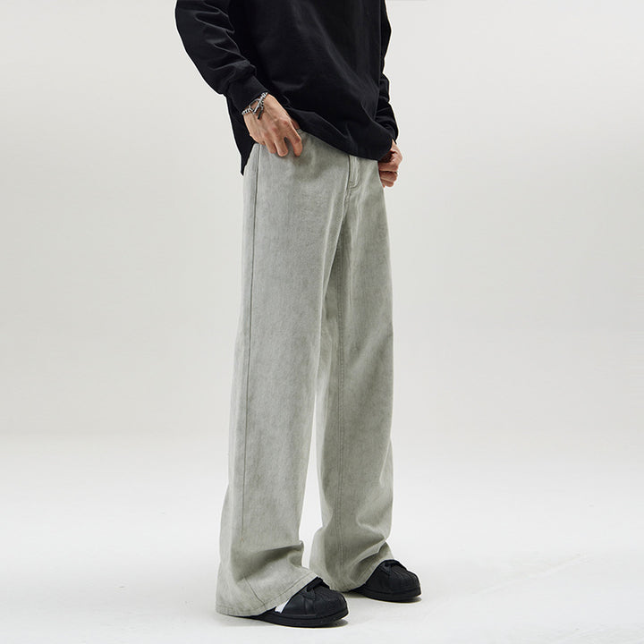 Men's baggy jeans with culotte-inspired cut made of stonewashed denim Mune Fashion