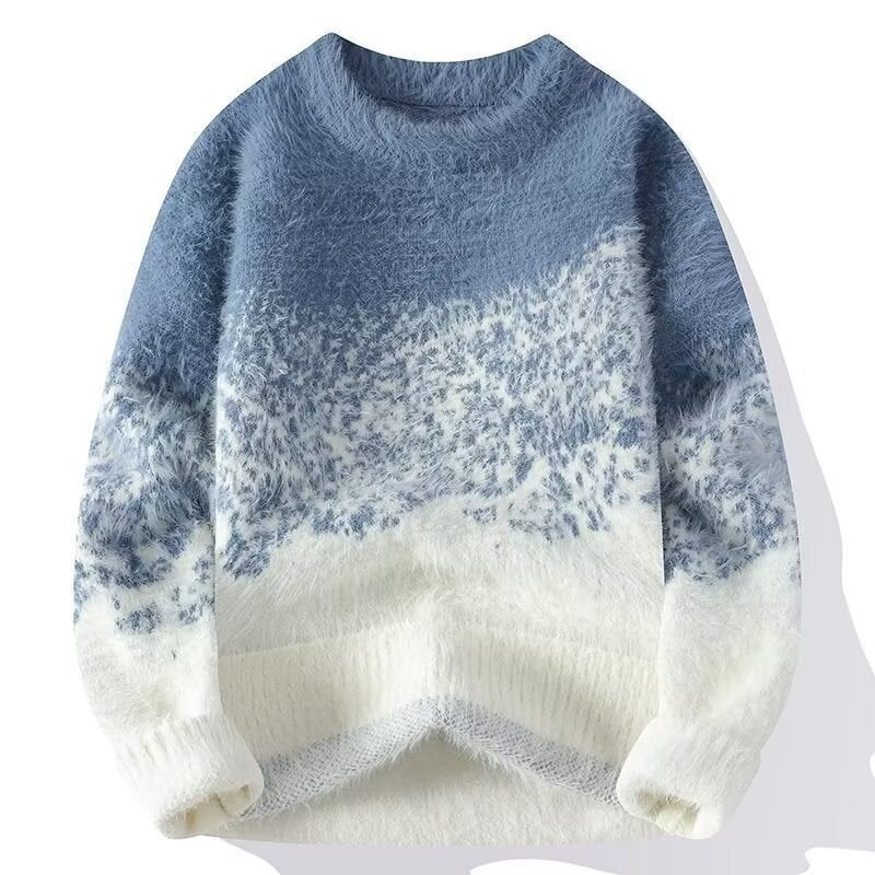 Ladies Cozy Round Neck Sweater made of Fluffy Material Mune Fashion
