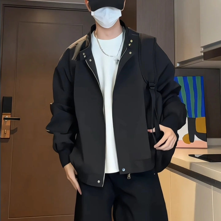 Men's Casual Functional Jacket with High Collar Mune Fashion