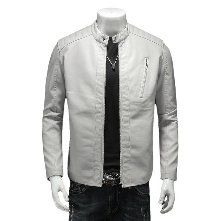 Men's stylish leather jacket with zipper Mune Fashion