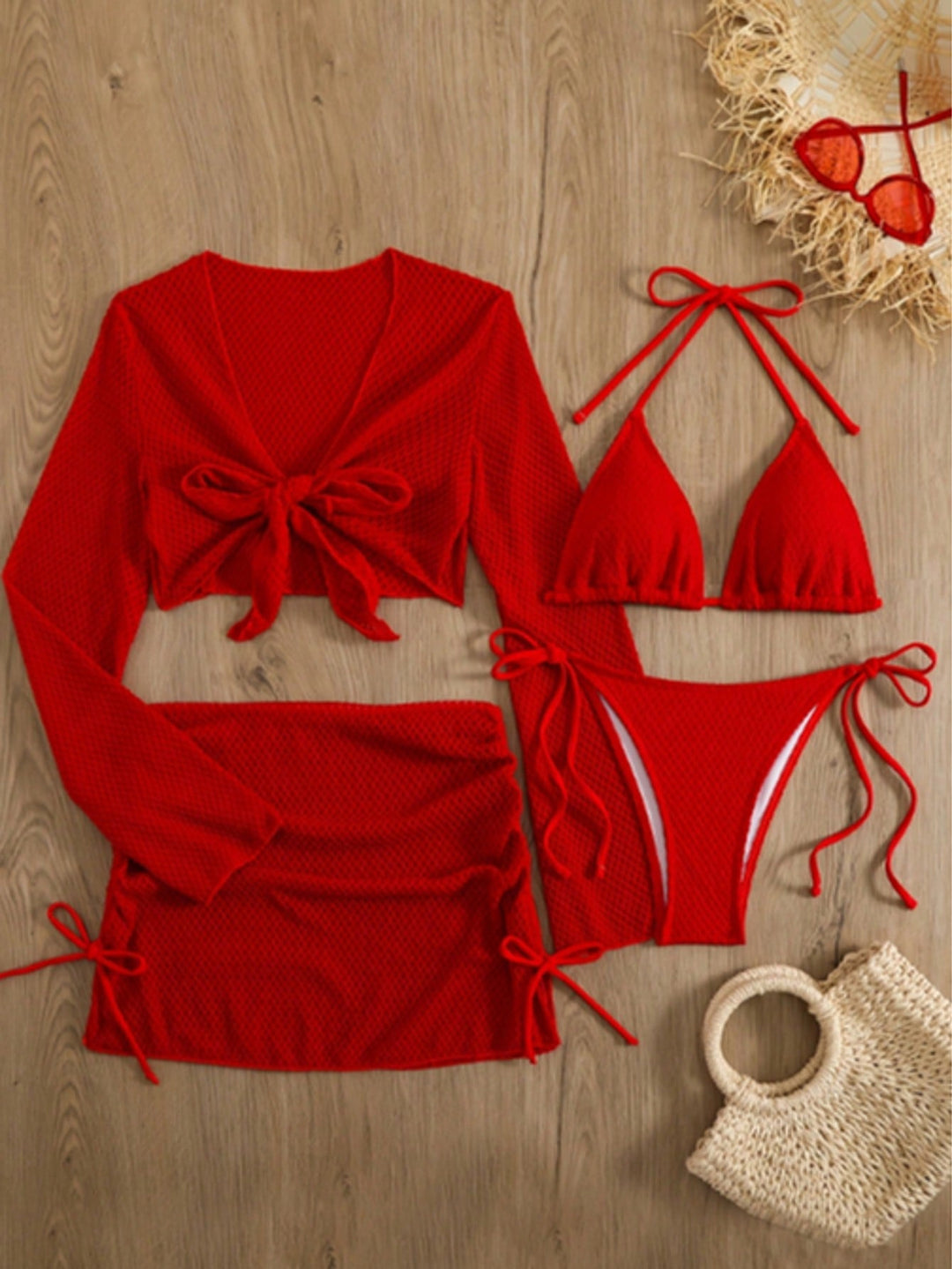 Ladies airy mesh bikini with sporty cover-up Mune Fashion
