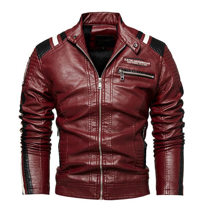 Men's High-Quality Faux Leather Motorcycle Jacket Mune Fashion