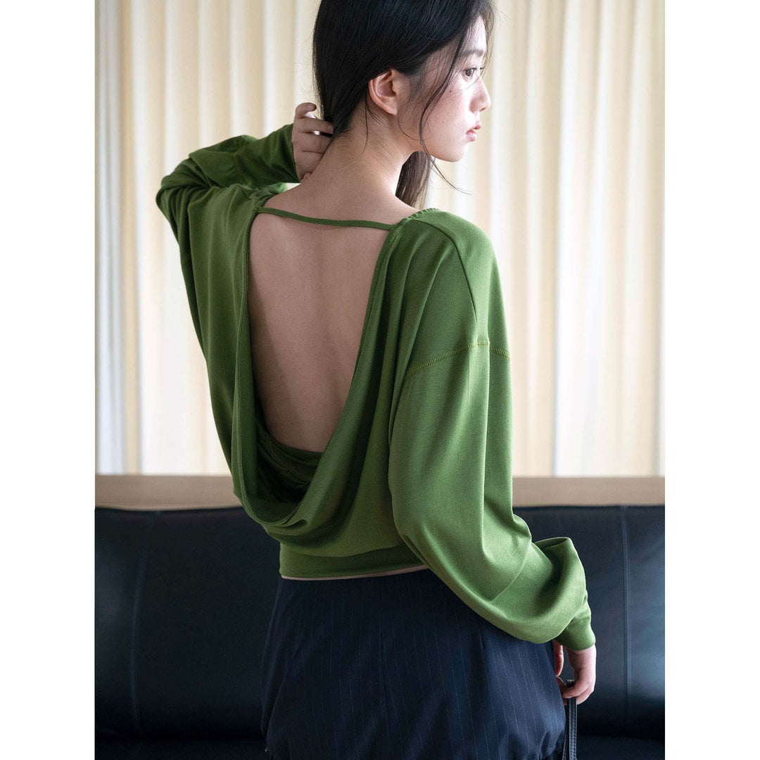 Women's Draped Layering Top with Off-the-Shoulder Cut and Decorative Straps Mune Fashion