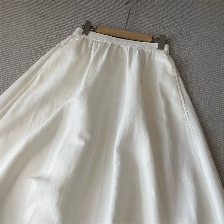 Ladies Elegant, airy Maxi skirt with elastic waistband Mune Fashion