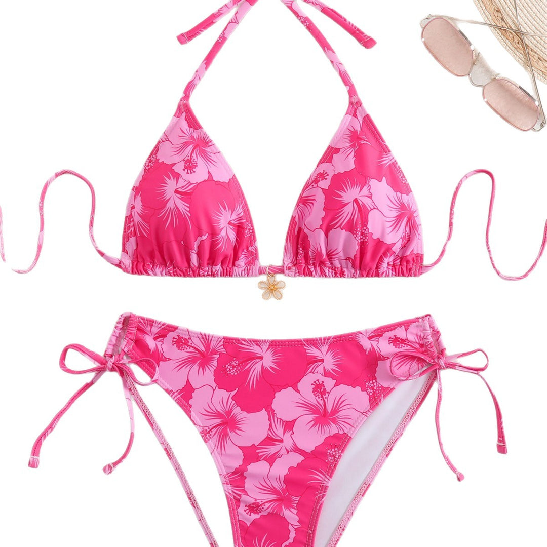 Women's triangle bikini with playful floral details Mune Fashion