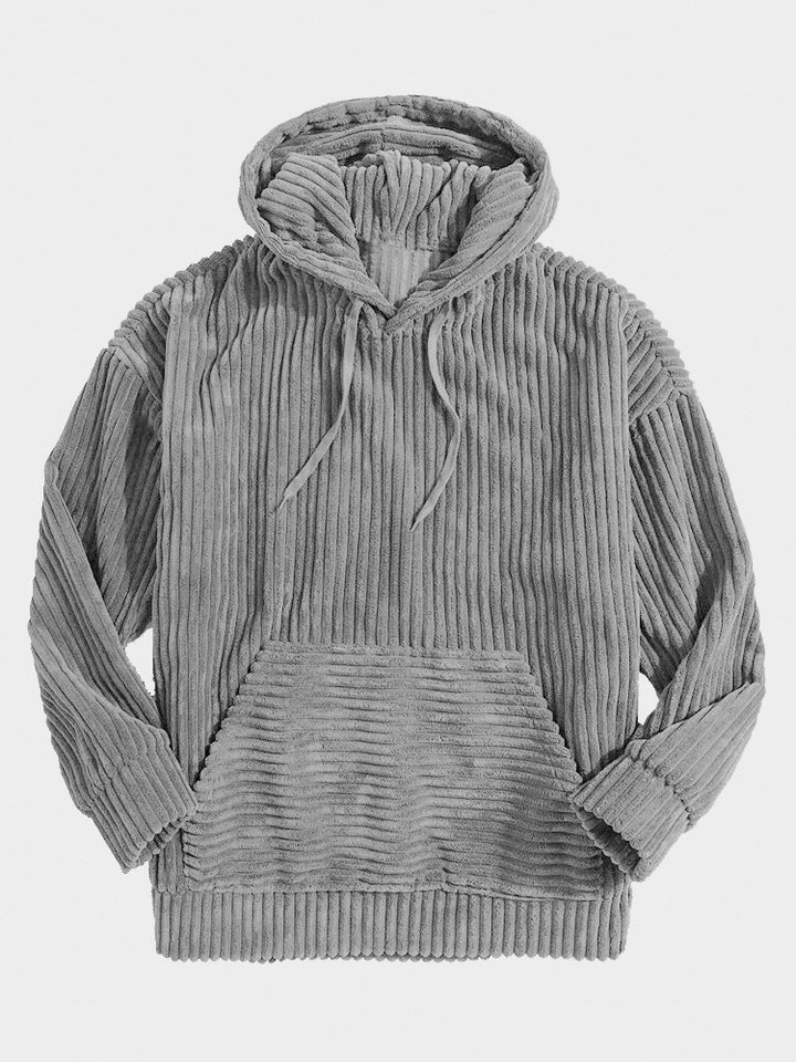 Unisex nano ribbed velvet hoodie with hoodie and kangaroo pocket Mune Fashion