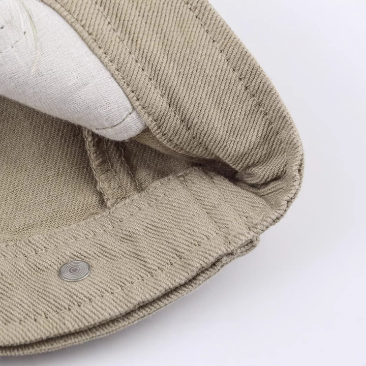 Men's Boxy Canvas Jacket with Cord Collar, set-in Side Pockets and Zip Chest Pocket Mune Fashion