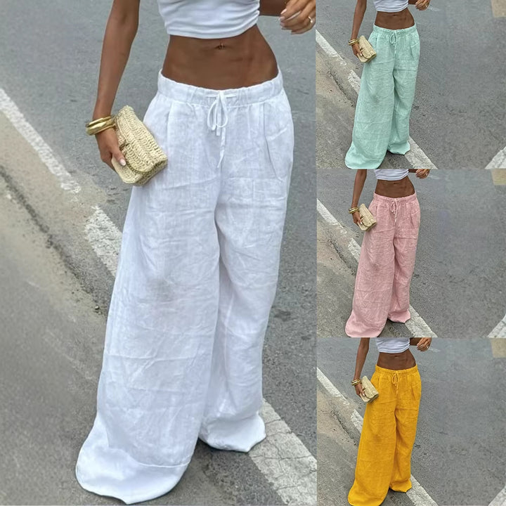 Women wide linen pants Mune Fashion