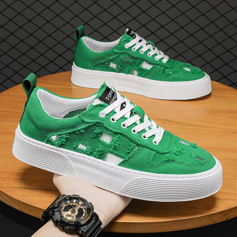 Women's fashionable sneakers with trendy distressed look and durable upper material Mune Fashion