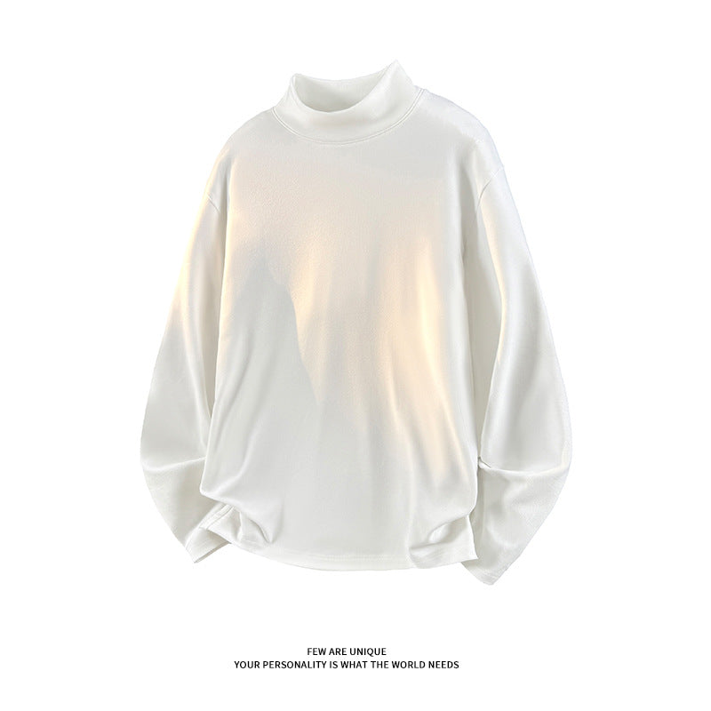 Unisex Oversize-Stand-up Collar Sweatshirt with Raglan Sleeves and Soft Cotton Fleece Mune Fashion